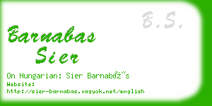 barnabas sier business card